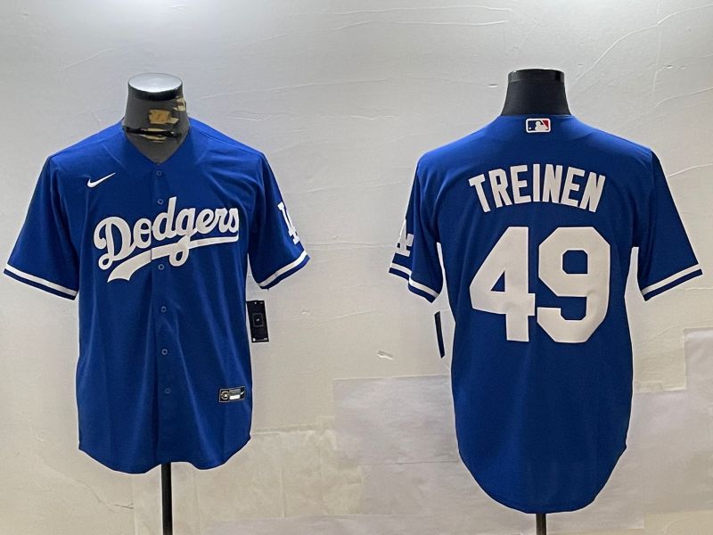 Men Los Angeles Dodgers #49 Treinen Blue Game 2024 Nike MLB Jersey style 22->tennessee titans->NFL Jersey